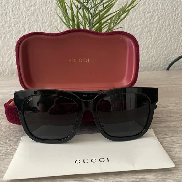 New , Gucci women's GG0034SAN 55mm sunglasses - Picture 7 of 15